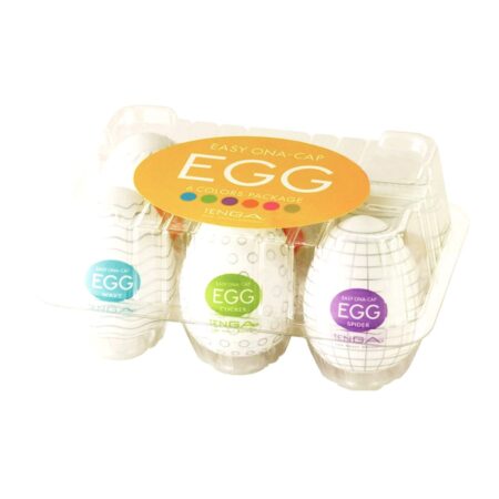 TENGA Easy Ona-Cap Eggs Standard Variety 6-Pack Stroker Male Masturbator Set