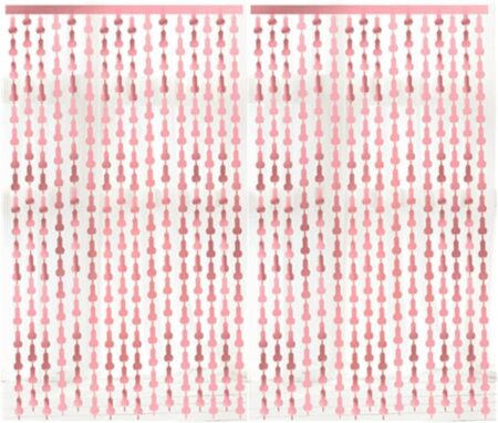 Bachelorette Party Decoration 2 Pack Rose Gold Fringe foil Curtains