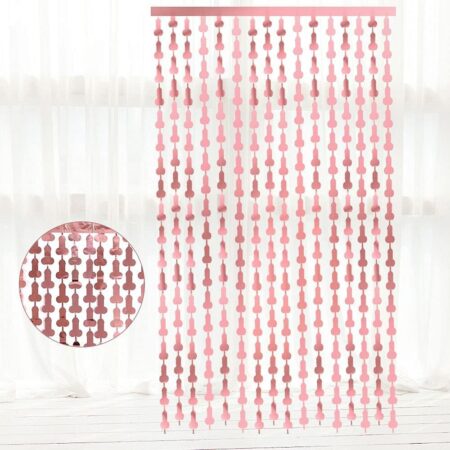 Pink Backdrop Decorations Penis Fringe Curtain Backdrop