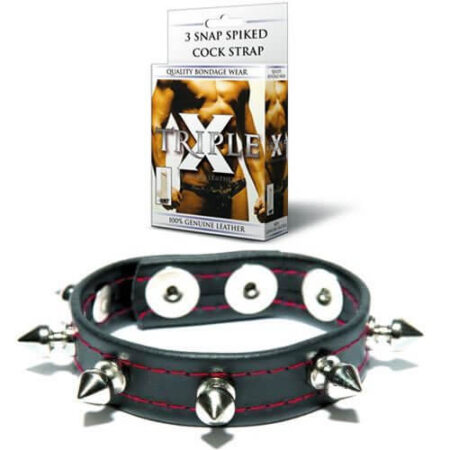 Triple X 3 Snap Spiked Cock Strap
